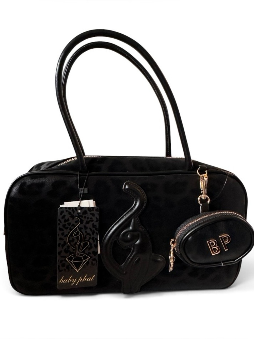 Viral Baby Phat Black Hand Bag with Detachable Coin Pouch